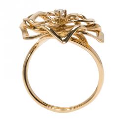 Pre Owned Piaget Rose Diamond Rose Gold Ring Size 53