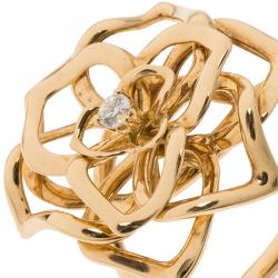 Pre Owned Piaget Rose Diamond Rose Gold Ring Size 53