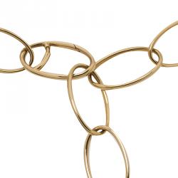 Pre Owned Piaget Rose Diamond Yellow Gold Long Oval Chain Necklace