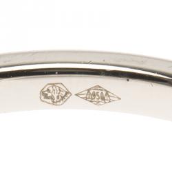 Pre Owned Piaget Rose 0.30ct Solitaire Diamond Platinum Ring Size 51