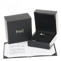 Pre Owned Piaget Rose 0.30ct Solitaire Diamond Platinum Ring Size 51