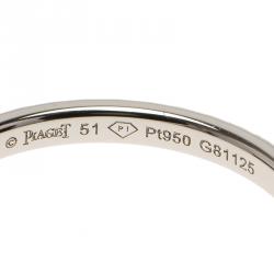 Pre Owned Piaget Wedding Diamond Platinum Ring Size 51