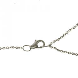 Pre Owned Piaget Rose Pendant Diamond & 18K White Gold Necklace