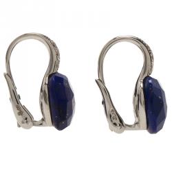 Pomellato Capri Diamond & Lapis Lazuli White Gold Drop Earrings