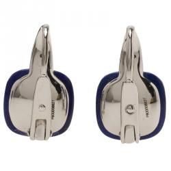 Pomellato Capri Diamond & Lapis Lazuli White Gold Drop Earrings