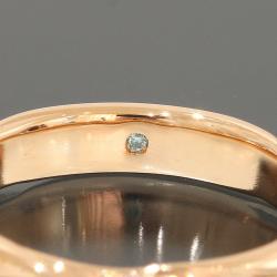 Pre Owned خاتم بونتي فيشيو ذهب وردي ألماس 0.22 قيراط مقاس 53