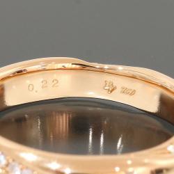 Pre Owned خاتم بونتي فيشيو ذهب وردي ألماس 0.22 قيراط مقاس 53