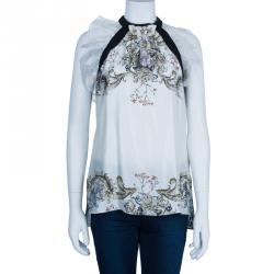 Prabal Gurung Silk Printed Halter Neck M