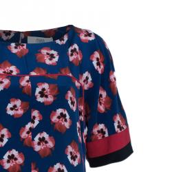 Pre Owned فستان برابال غورونغ حرير مطبوع L