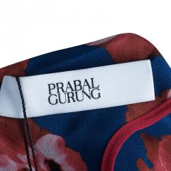 Pre Owned فستان برابال غورونغ حرير مطبوع L