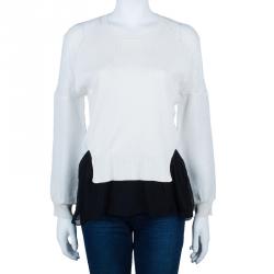 Prabal Gurung Monochrome Lace Top S