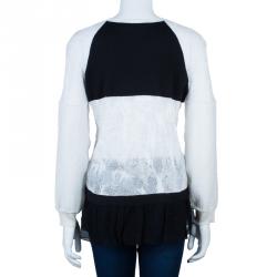 Prabal Gurung Monochrome Lace Top S