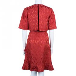 مملوكة مسبقًا Prabal Gurung Red Short Sleeve Dress M