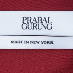 مملوكة مسبقًا Prabal Gurung Red Short Sleeve Dress M