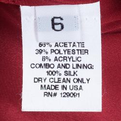 مملوكة مسبقًا Prabal Gurung Red Short Sleeve Dress M