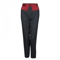 Prabal Gurung Grey Wool Trousers M