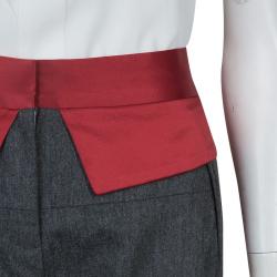 Prabal Gurung Grey Wool Trousers M