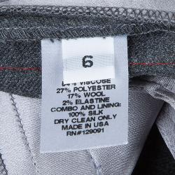 Prabal Gurung Grey Wool Trousers M