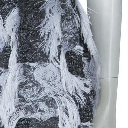 Prabal Gurung Grey Fringe Detail Skirt M