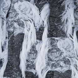 Prabal Gurung Grey Fringe Detail Skirt M