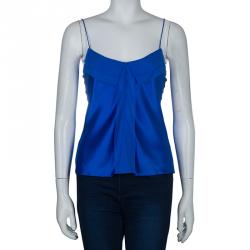 Prabal Gurung Blue Silk Cami Top S