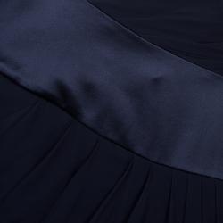 Prabal Gurung Black Chiffon Draped Asymmetric Skirt M