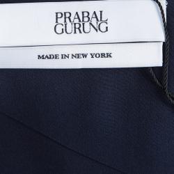 Prabal Gurung Black Chiffon Draped Asymmetric Skirt M/L
