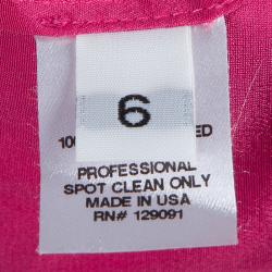 Pre Owned فستان برابال غورونغ حرير وردي مزخرف بريش M