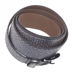 Prada Silver Watersnake Belt 85 CM