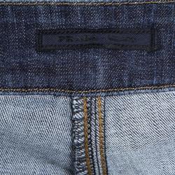Pre Owned Prada Indigo Dark Wash Faded Effect Denim Skinny Jeans S/M