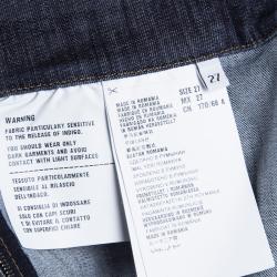 Pre Owned Prada Indigo Dark Wash Faded Effect Denim Skinny Jeans S/M