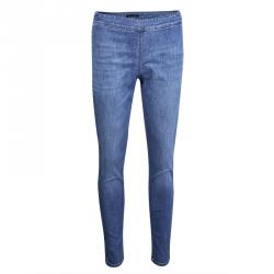 Prada Indigo Light Wash Faded Effect Denim Skinny Jeans S/M