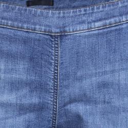 Prada Indigo Light Wash Faded Effect Denim Skinny Jeans S/M