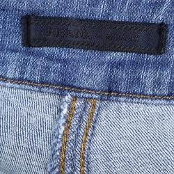 Prada Indigo Light Wash Faded Effect Denim Skinny Jeans S/M