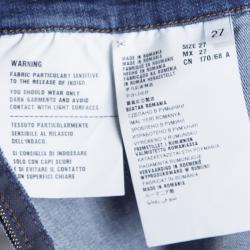 Prada Indigo Light Wash Faded Effect Denim Skinny Jeans S/M