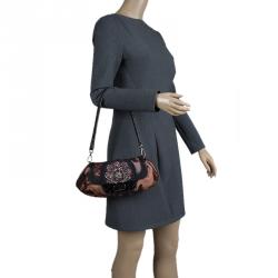 Pre Owned Prada Multicolor Nylon Embellished Flap Bag