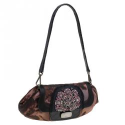 Pre Owned Prada Multicolor Nylon Embellished Flap Bag