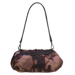 Pre Owned Prada Multicolor Nylon Embellished Flap Bag