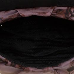 Pre Owned Prada Multicolor Nylon Embellished Flap Bag