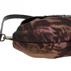 Pre Owned Prada Multicolor Nylon Embellished Flap Bag