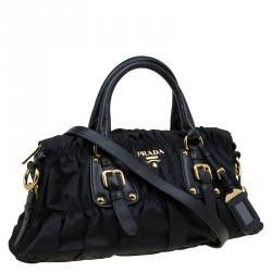 Pre Owned Prada Black Nylon Medium Tote