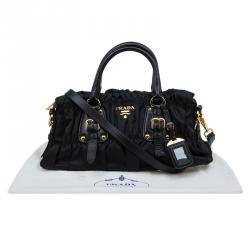 Pre Owned Prada Black Nylon Medium Tote