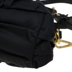 Pre Owned Prada Black Nylon Medium Tote