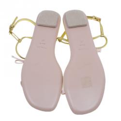 Prada Pink Leather Azalea T-Strap Sandals Size 39