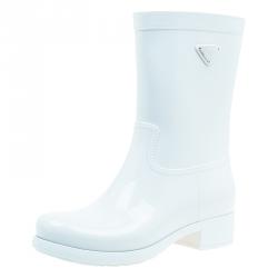 Prada Logo Rubber Boots – Tluxy