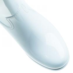 Pre Owned Prada Sport White Rubber Clay Rain Boots Size 38