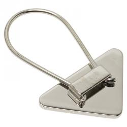 Prada Brown Triangle Logo Key Chain