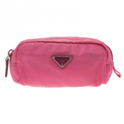 Prada Pink Cosmetic Zipper Pouch