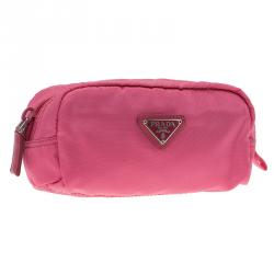 Prada Pink Cosmetic Zipper Pouch