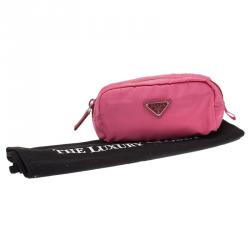 Prada Pink Cosmetic Zipper Pouch